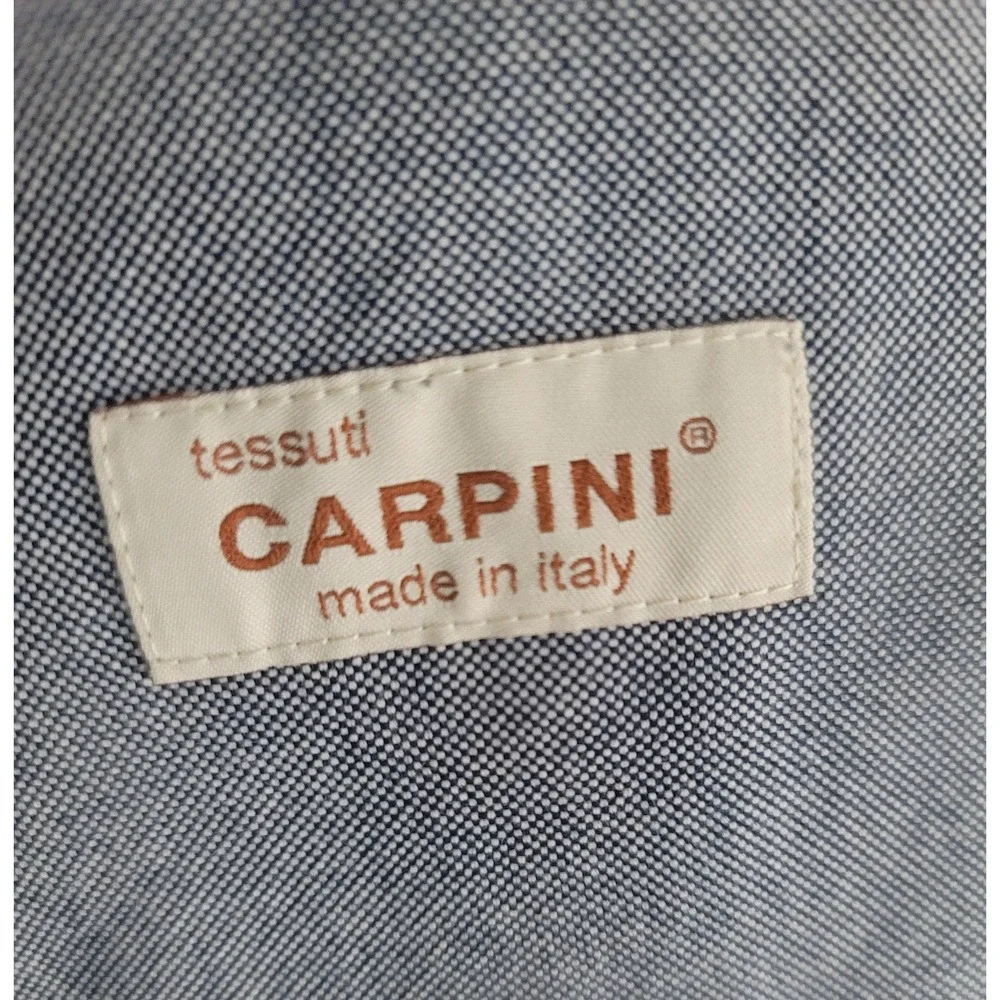 J. Crew Men's Blue Chambray 3 Button Roll Italian Cotton Sports Coat Size Small